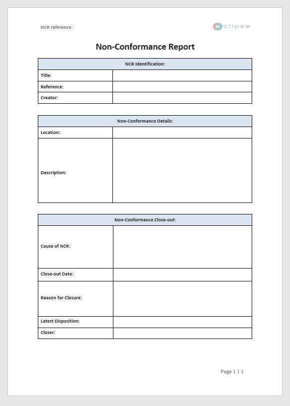 Non Conformance Report Everything You Need To Know ECLIPSE Suite