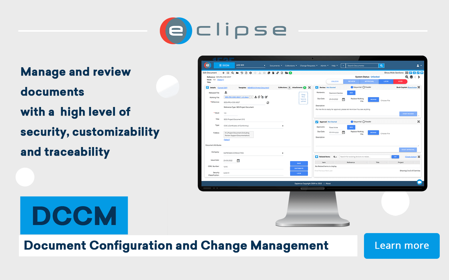 Document Configuration and Change Management